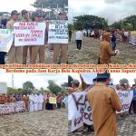 Kapolres Terancam Dipecat, Pegawai Dinas Kesehatan dan Dinas Pendidikan serta Kades se-Kabupaten Pringsewu Lakukan Demo