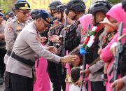 Wakapolda Sultra Sambut Kepulangan Brimob dari Satgas Amole II Papua